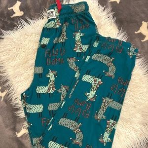 Lazy One “Fa La La llama” PJ pants.